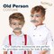 4E's Novelty Old Man Costume for Boys - Stick on Mustache, Eyebrows and Glasses - 100 Day of School Old Man Costume, Grandpa Costume Accessory Kit